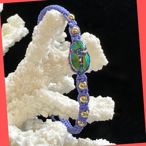 Friendship Bracelt with Swarovski Scarab Crystal