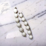 Gemstone and Silver Balls Ear Climber