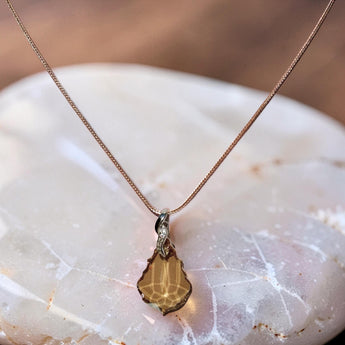 Gold Swarovski Baroque pendant with Sterling Silver Findings