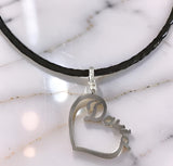 Handmade Heart Shaped Nameplate Pendant– Sterling Silver Personalised Jewellery UK