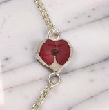 Heart Shaped Bracelet with Real Flowers