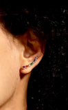 Multi Colour Sterling Silver Ear Climber