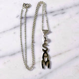 Personalised Sterling Silver Drop Name Necklace