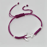 Sterling Silver Anchor Charm Bracelet 