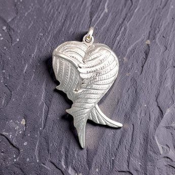 Sterling Silver Angel Wings Locket Pendant