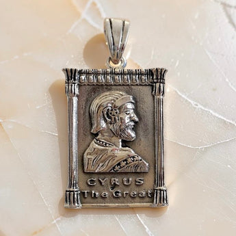 Sterling Silver “Cyrus the Great”Medallion Pendant