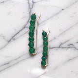 Sterling Silver Ear Climber with Gemstone