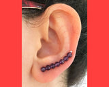 Sterling Silver Ear Climber with Gemstone