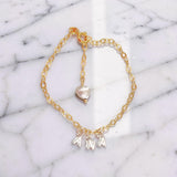 Sterling Silver Letters on Gold Chain Name Bracelet
