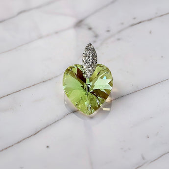 Swarovski Peridot Colour Heart Pendant