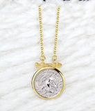 Two Tone Sterling Silver Medallion