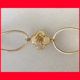 Bracelets; 4Clover Birth Sign with 18ct Gold Frame
