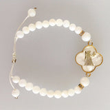 Bracelets; 4Clover Birth Sign with 18ct Gold Frame