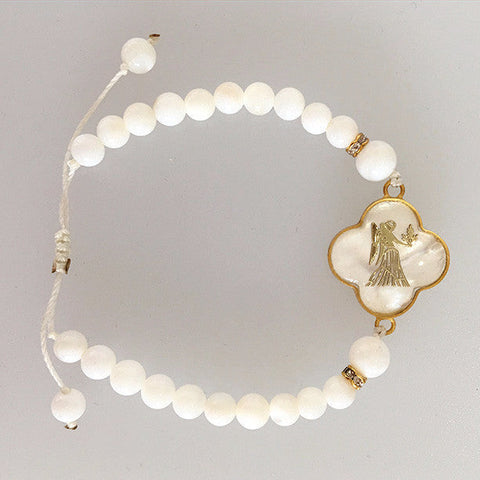 Bracelets; 4Clover Birth Sign with 18ct Gold Frame