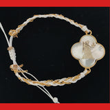 Bracelets; 4Clover Birth Sign with 18ct Gold Frame