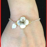 Bracelets; 4Clover Birth Sign with 18ct Gold Frame