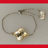 Bracelets; 4Clover Birth Sign with 18ct Gold Frame
