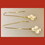 Club Mother of Pearl Shell on Ear Threaders