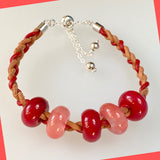 Doughnut Gems Charm Bracelet with Sterling Silver Clasps
