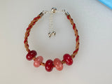 Doughnut Gems Charm Bracelet with Sterling Silver Clasps