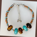 Doughnut Gems Charm Bracelet with Sterling Silver Clasps