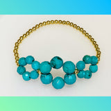 Floral Design Turquoise Bracelet