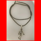 Sterling Silver Loose Skeleton Pendant