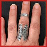 Ornated chunky Open Cylinder Ring