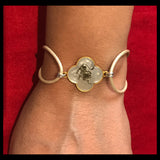 Bracelets; 4Clover Birth Sign with 18ct Gold Frame