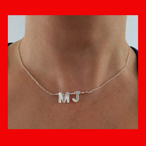 Name Necklace with Shell Letters
