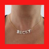 Name Necklace with Shell Letters
