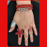 Ornated chunky Open Cylinder Ring