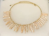 Pink Spike Shape Freshwater Pearls Necklace