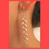 Pink Wheat Freshwater Pearl Earrings
