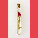 Real Rose Stem Pendant