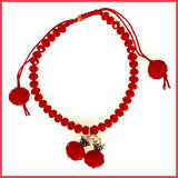 Red Pomegranate Beaded Bracelet