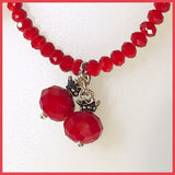 Red Pomegranate Beaded Bracelet