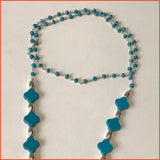 Spectacle Chain with Clover Shaped Turquoise