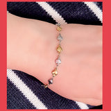 Stainless Steel Two Tone Colour Heart Bracelet