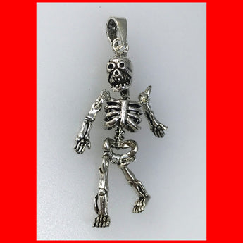 Sterling Silver Loose Skeleton Pendant