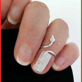 Sterling Silver Nail Ring