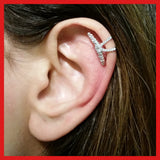 Sterling Silver Tennis ear cuffs