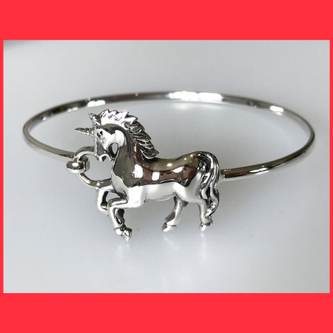 Sterling Silver Unicorn bangle