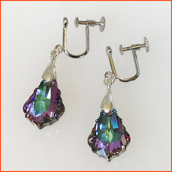 Swarovski Baroque Vitrail Light Screw-on Earrings
