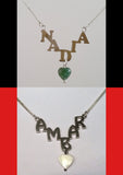 “V” Shaped Personalised Sterling Silver Name Necklace