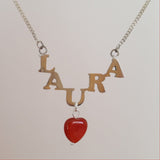 “V” Shaped Personalised Sterling Silver Name Necklace