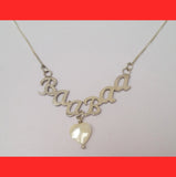“V” Shaped Personalised Sterling Silver Name Necklace