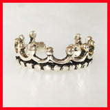 Sterling Silver Crown Toe Ring, Finger Tip