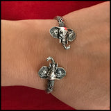 Twistable Sterling Silver Elephant Bangle