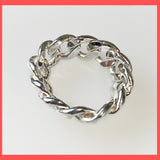 Chunky Sterling Silver Chain Ring